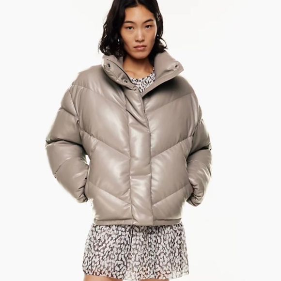 Aritzia Wilfred The Cloud Puff (s) Vegan Leather Puffer - Picture 1 of 11